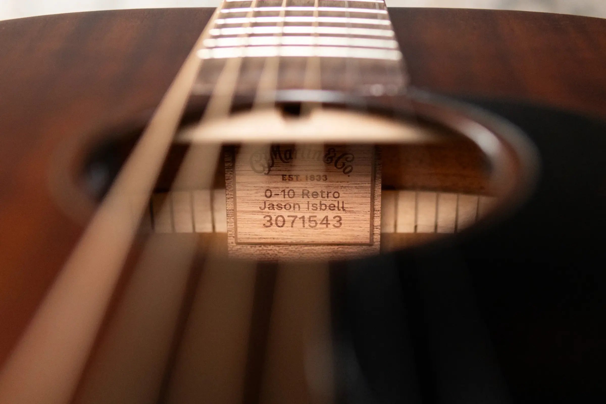 Martin 0-10E Retro Jason Isbell Concert Signature Short Scale Acoustic/Electric Guitar - Dark Mahogany with Gig Bag