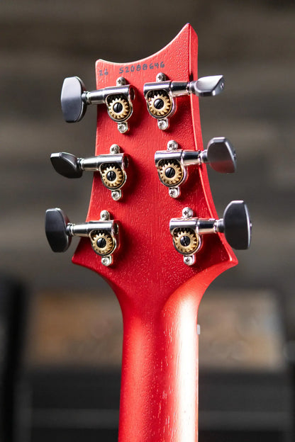 PRS S2 Vela Semi-Hollow Satin Electric Guitar - Red Apple Metallic with Gig Bag