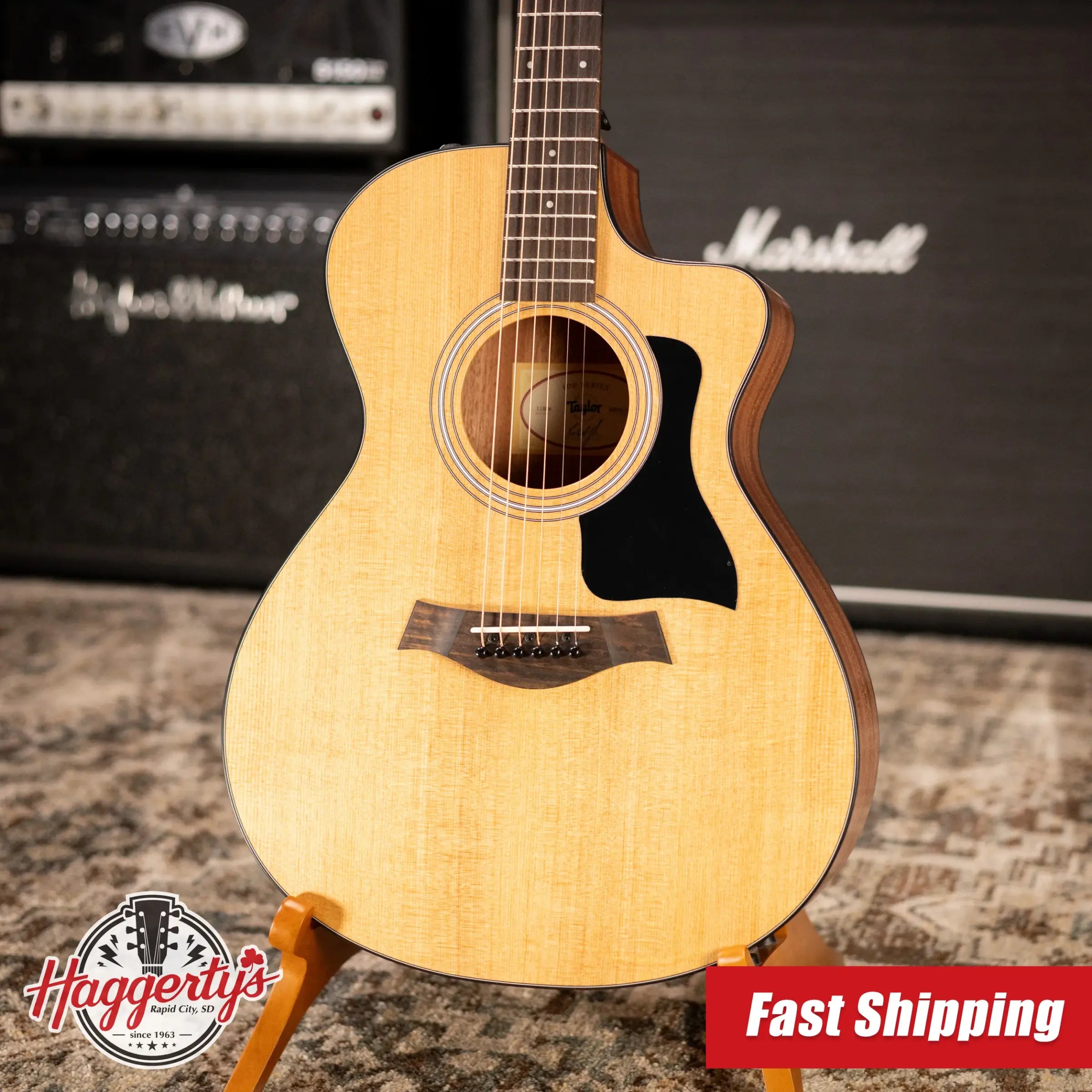 Taylor 112ce Grand Concert Acoustic/Electric Guitar - Sapele with Gig Bag - Factory Demo