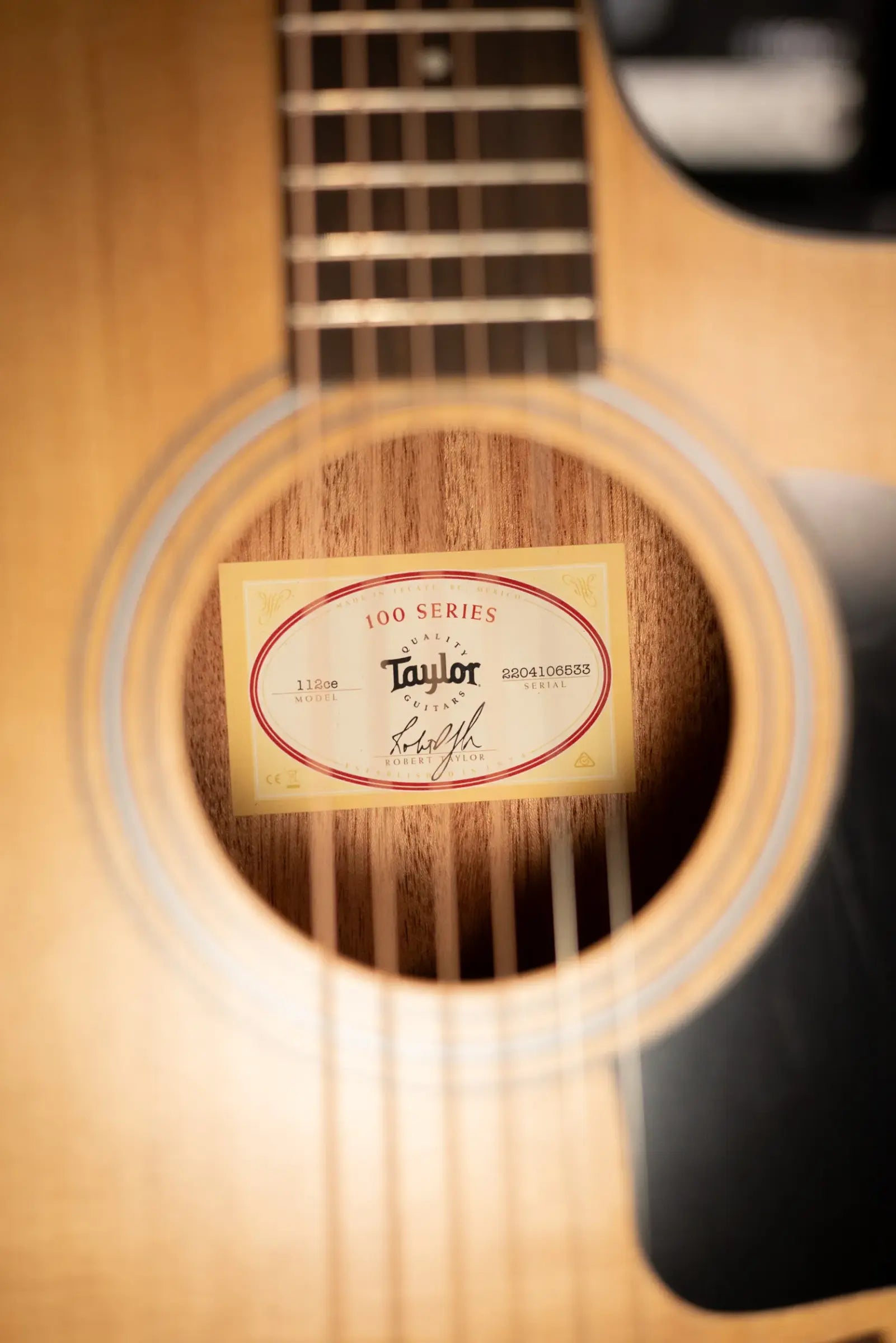 Taylor 112ce Grand Concert Acoustic/Electric Guitar - Sapele with Gig Bag - Factory Demo