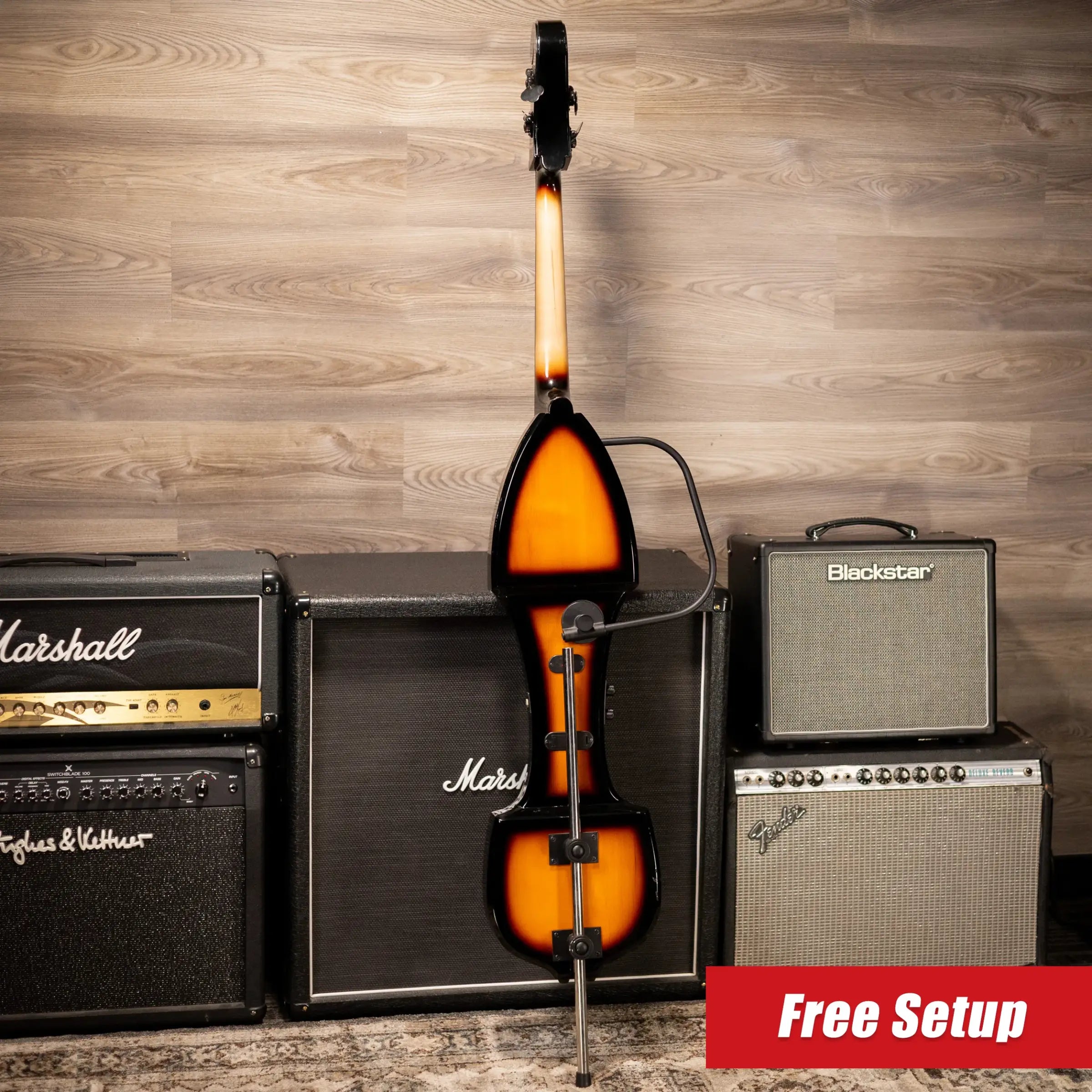 Palatino VE-500 Electric Upright Bass - Sunburst with Gig Bag - Used