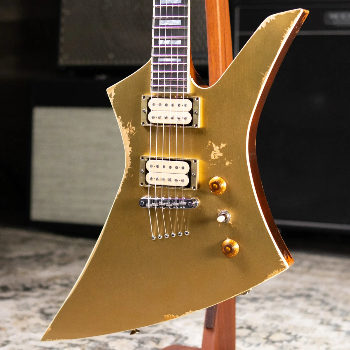 Jackson Custom Shop USA Special Edition Kelly Electric Guitar -  Nitro-Relic Tour Gold Top with Hardshell Case