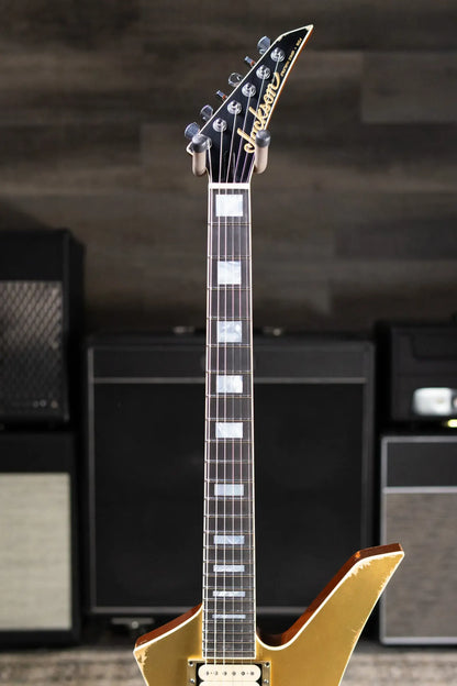 Jackson Custom Shop USA Special Edition Kelly Electric Guitar - Nitro-Relic Tour Gold Top with Hardshell Case