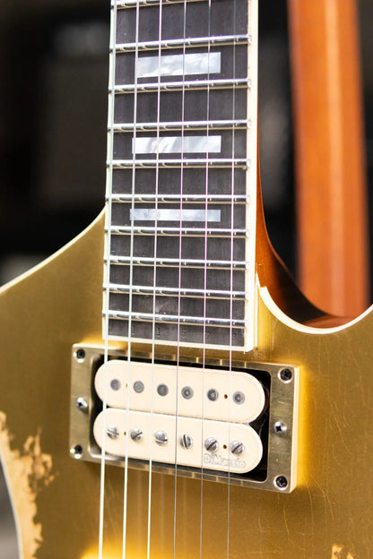 Jackson Custom Shop USA Special Edition Kelly Electric Guitar - Nitro-Relic Tour Gold Top with Hardshell Case