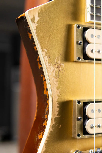Jackson Custom Shop USA Special Edition Kelly Electric Guitar -  Nitro-Relic Tour Gold Top with Hardshell Case