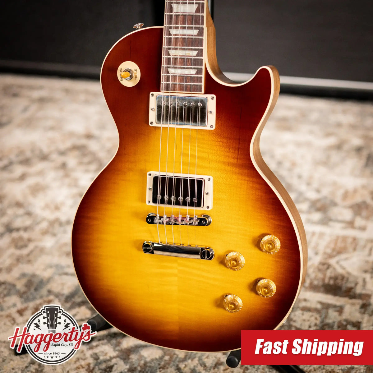 Gibson Les Paul Standard 50s Faded Electric Guitar - Vintage Tobacco with Hardshell Case