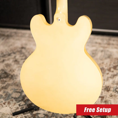 Gibson Custom Shop Limited Edition 1959 ES-330 Bigsby Reissue Hollow Body Electric Guitar - Antique White VOS with Hardshell Case