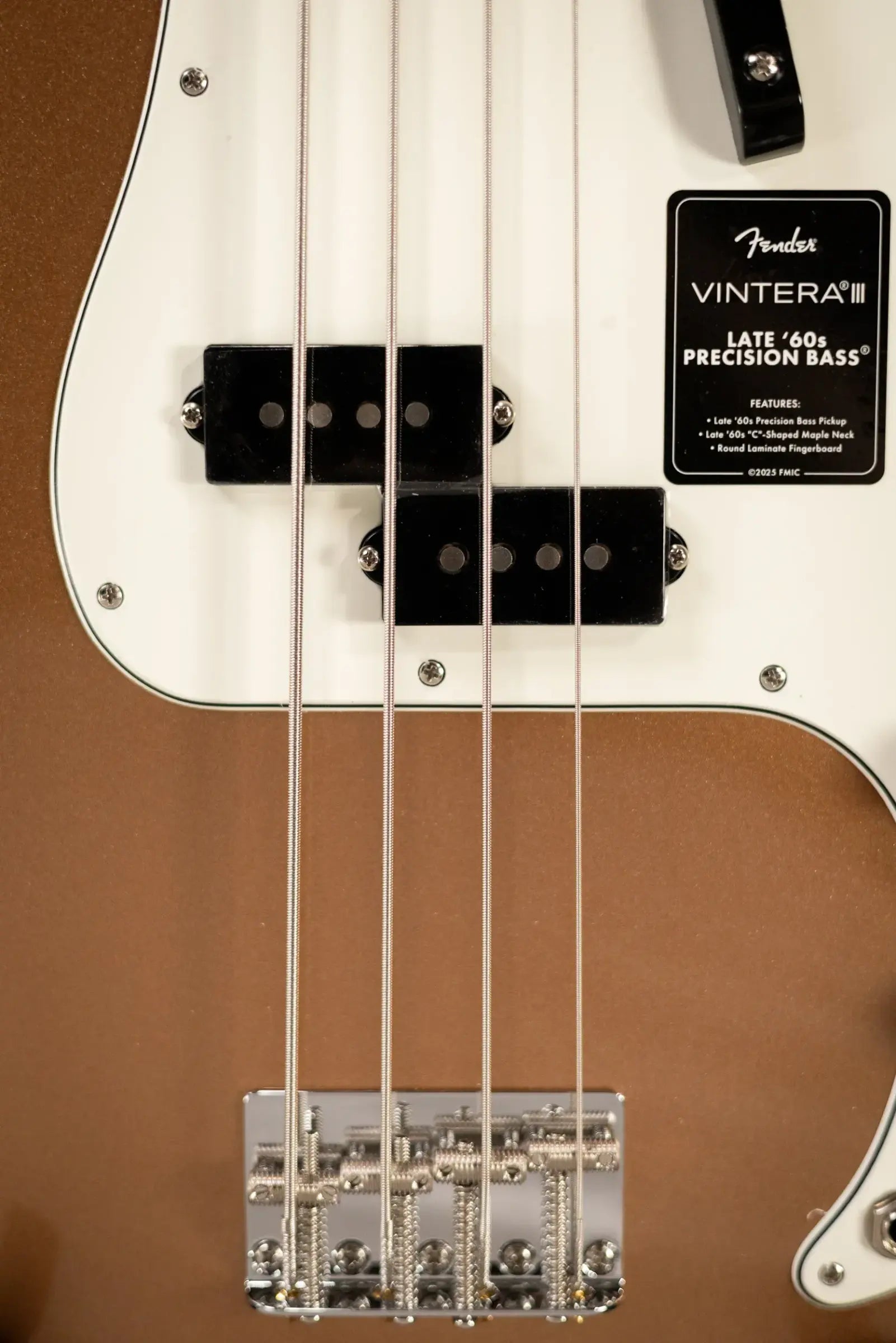Fender Vintera III Late '60s Precision Bass - Firemist Gold with Gig Bag