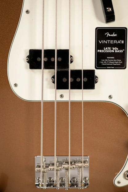 Fender Vintera III Late '60s Precision Bass - Firemist Gold with Gig Bag