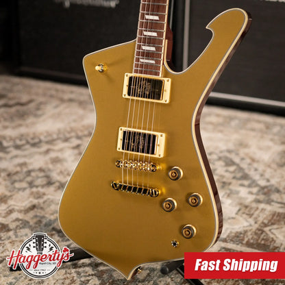 Ibanez IC420 Limited Edition Iceman Electric Guitar - Gold with Gig Bag