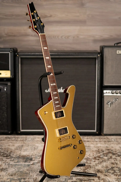 Ibanez IC420 Limited Edition Iceman Electric Guitar - Gold with Gig Bag