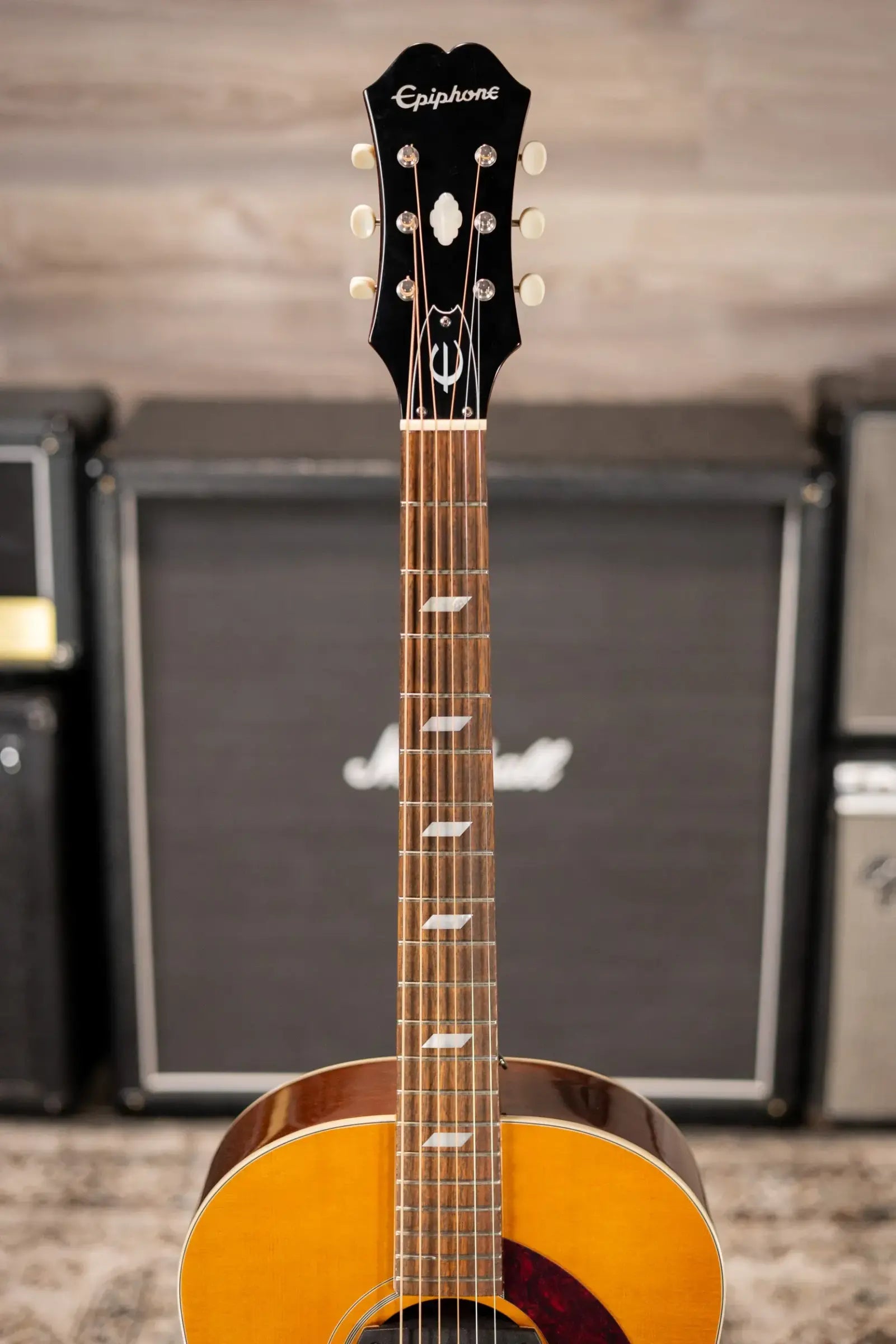 Epiphone Masterbilt Texan FT79 Acoustic Guitar with Fishman Pick-up  - Natural with Hardshell  Case - Used