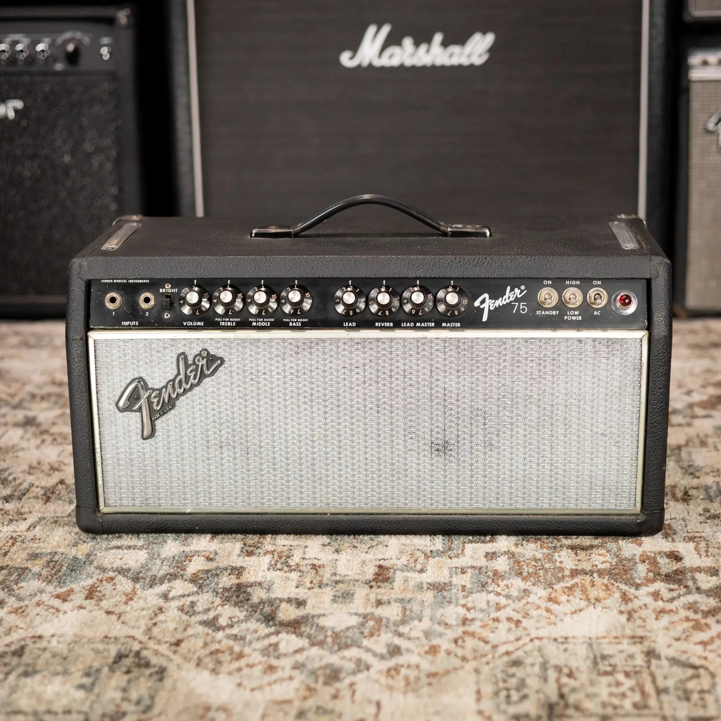 Fender 75 Vintage 1980 2-Channel 75w Hand-Wired Guitar Amplifier Head - Used