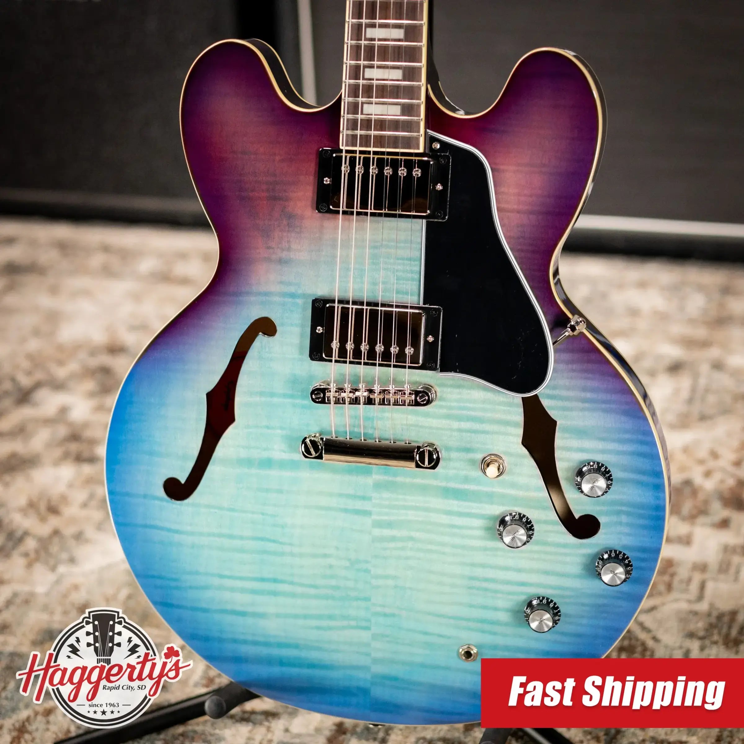 Epiphone ES-335 Figured Semi-hollow Electric Guitar - Blueberry Burst