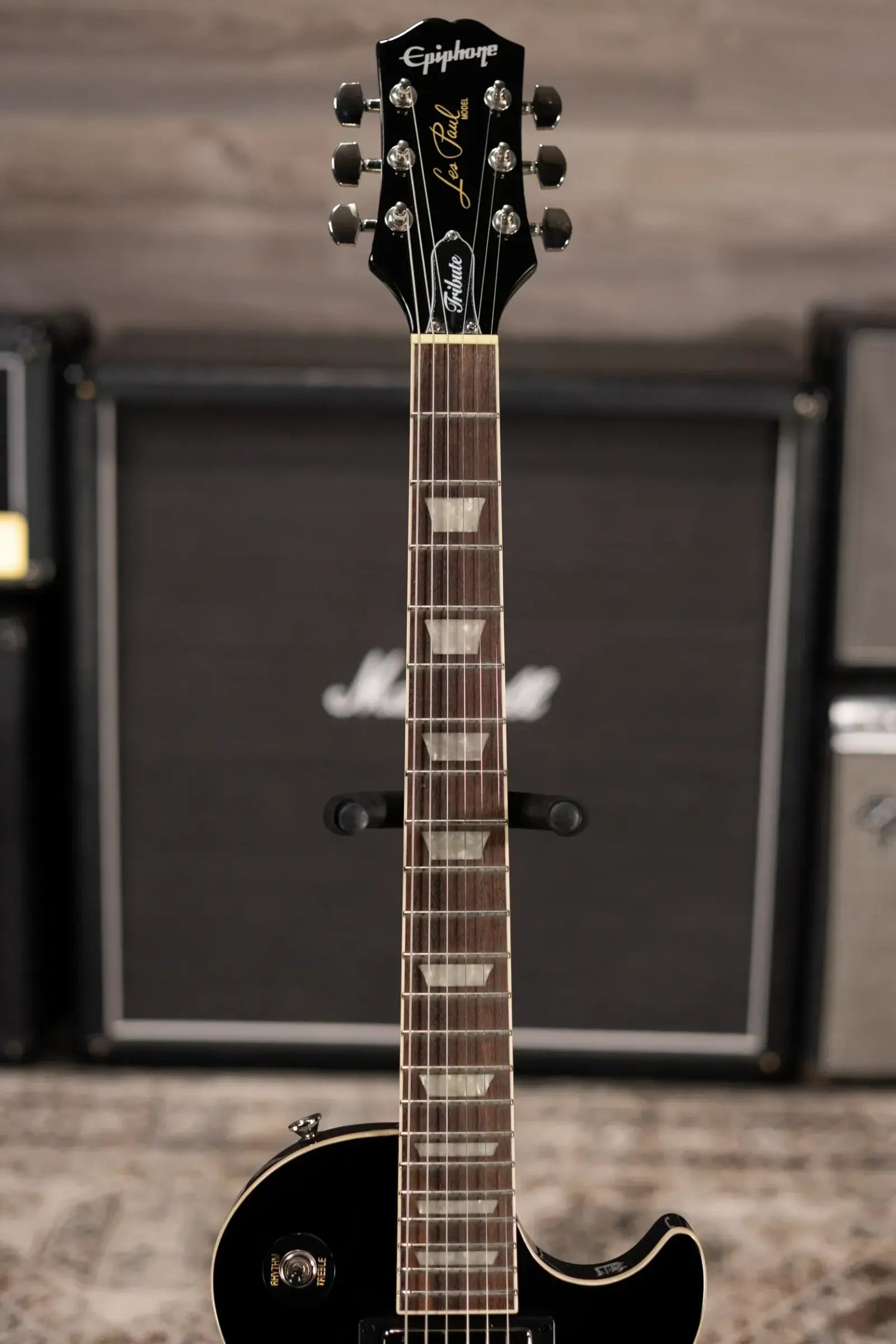 Epiphone Les Paul Tribute Plus Electric Guitar - Transparent Ebony