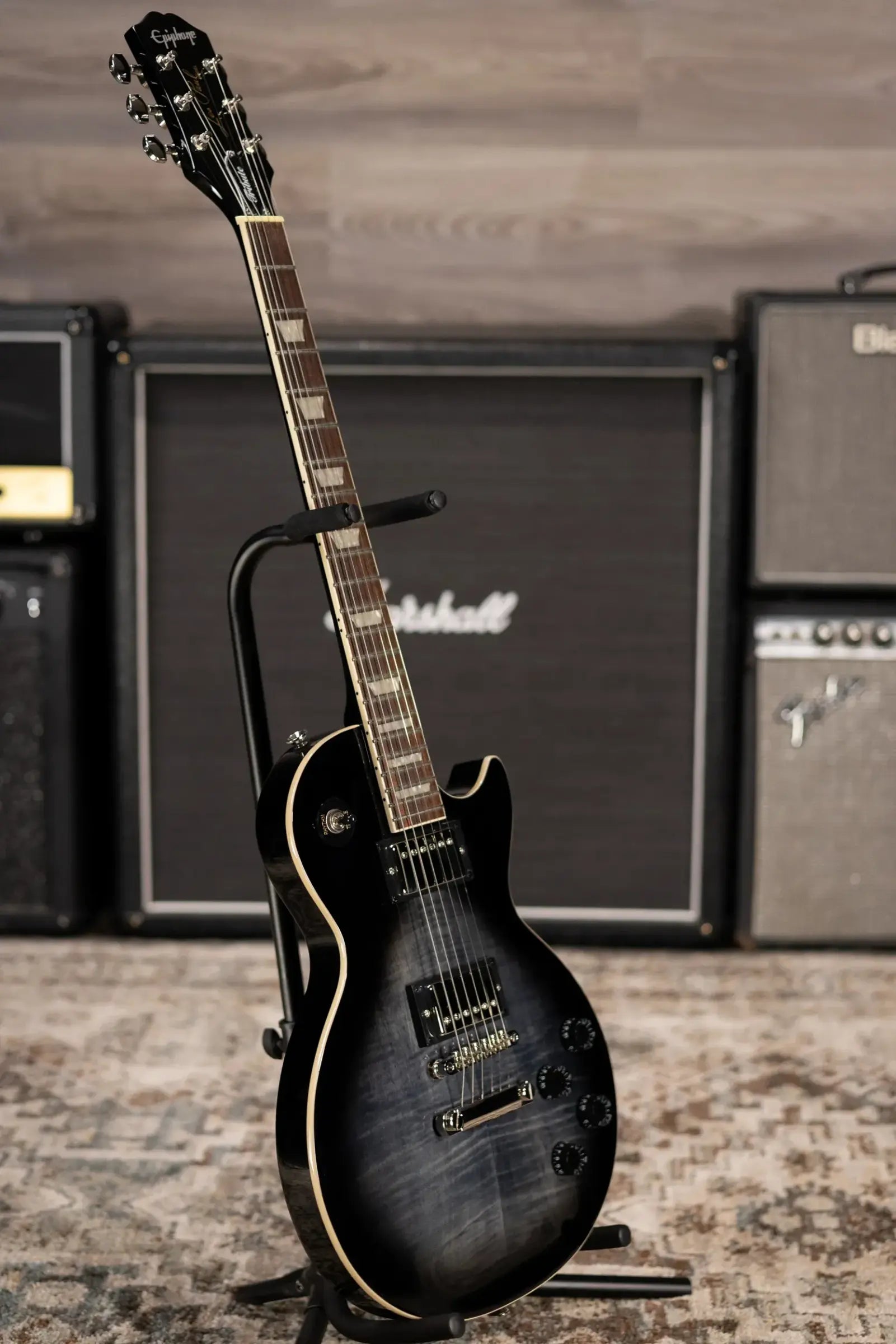 Epiphone Les Paul Tribute Plus Electric Guitar - Transparent Ebony