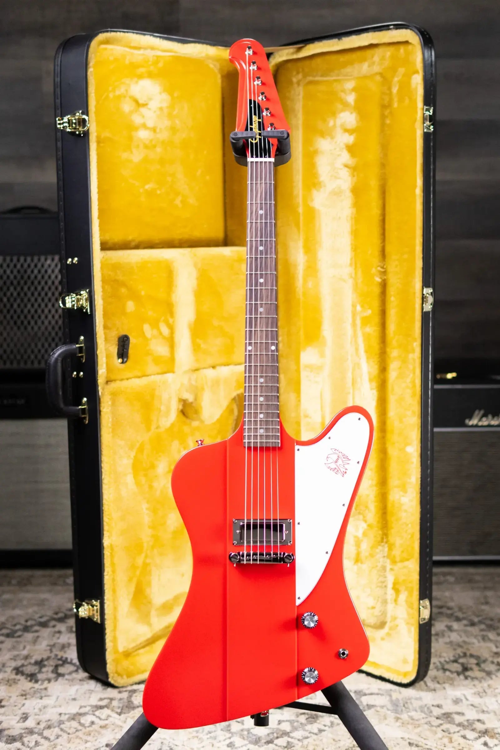 Epiphone 1963 Firebird I Reissue Electric Guitar - Cardinal Red with  Hardshell Case