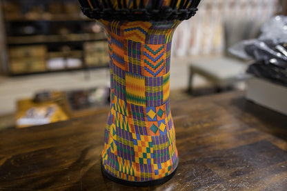 Meinl 10" Rope Tuned Travel Series Djembe - Kenyan Quilt