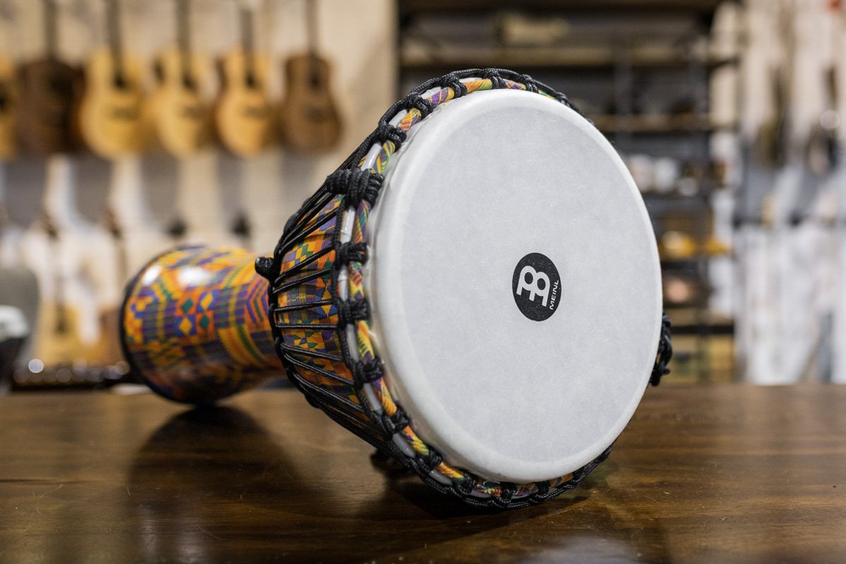 Meinl 10" Rope Tuned Travel Series Djembe - Kenyan Quilt