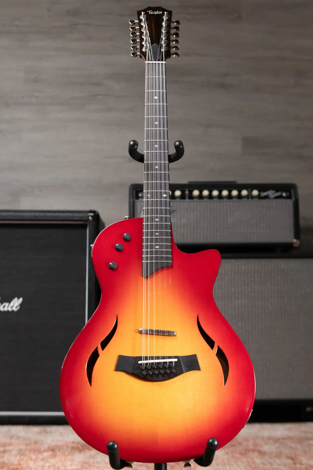 Taylor T5z-12 Classic DLX 12-String Electric Guitar - Cherry Sunburst with Hardshell Case