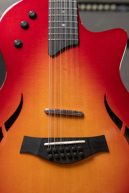 Taylor T5z-12 Classic DLX 12-String Electric Guitar - Cherry Sunburst with Hardshell Case