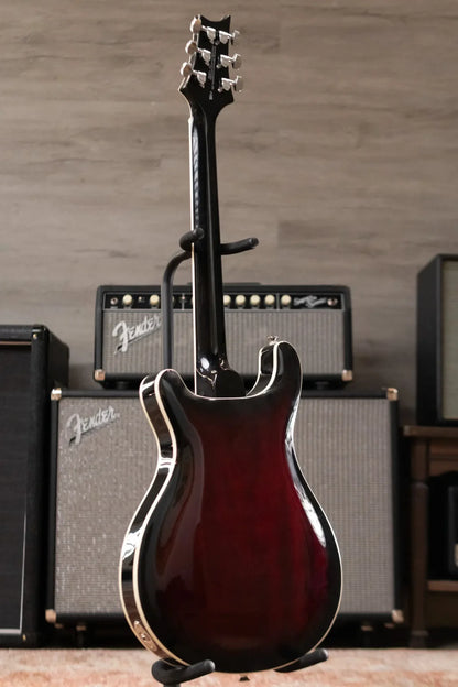 PRS SE Hollowbody Electric Guitar - Fire Red Burst