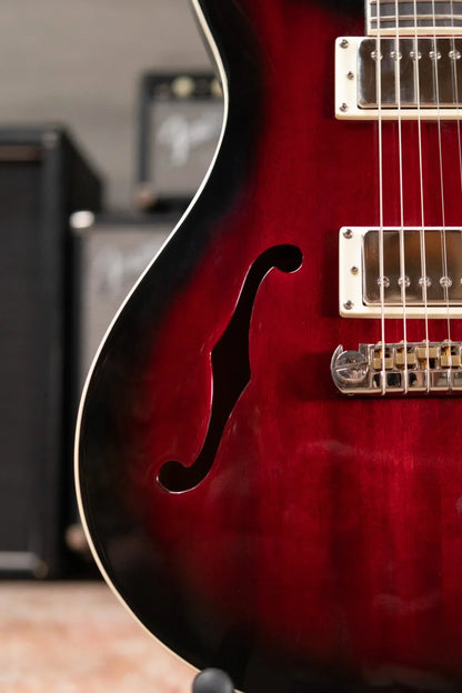 PRS SE Hollowbody Electric Guitar - Fire Red Burst