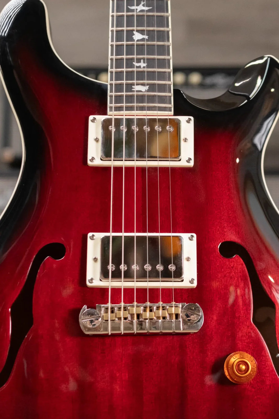 PRS SE Hollowbody Electric Guitar - Fire Red Burst