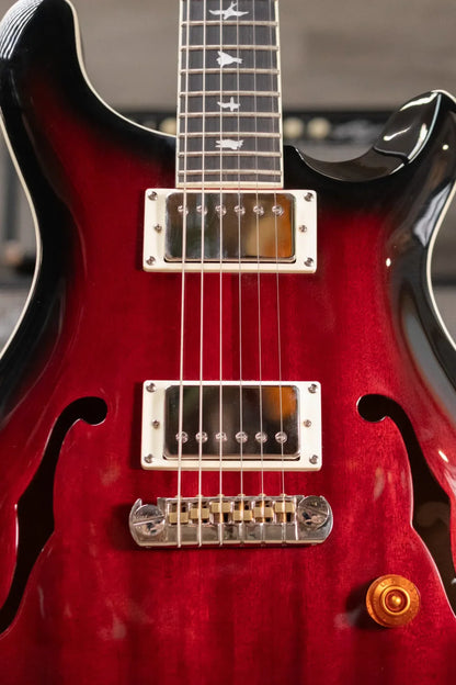PRS SE Hollowbody Electric Guitar - Fire Red Burst