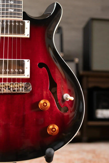 PRS SE Hollowbody Electric Guitar - Fire Red Burst