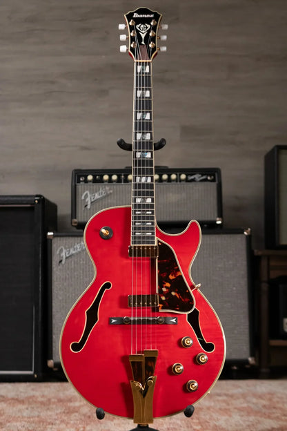 Ibanez GB10SEFMSRR George Benson Signature Hollowbody Electric Guitar - Sapphire Red with Hardshell Case