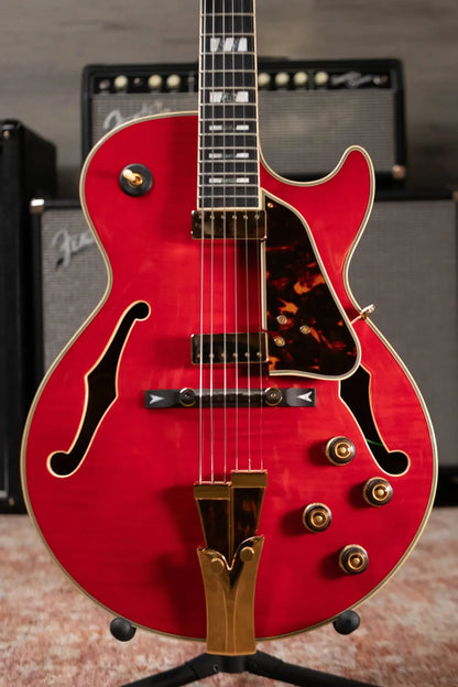 Ibanez GB10SEFMSRR George Benson Signature Hollowbody Electric Guitar - Sapphire Red with Hardshell Case
