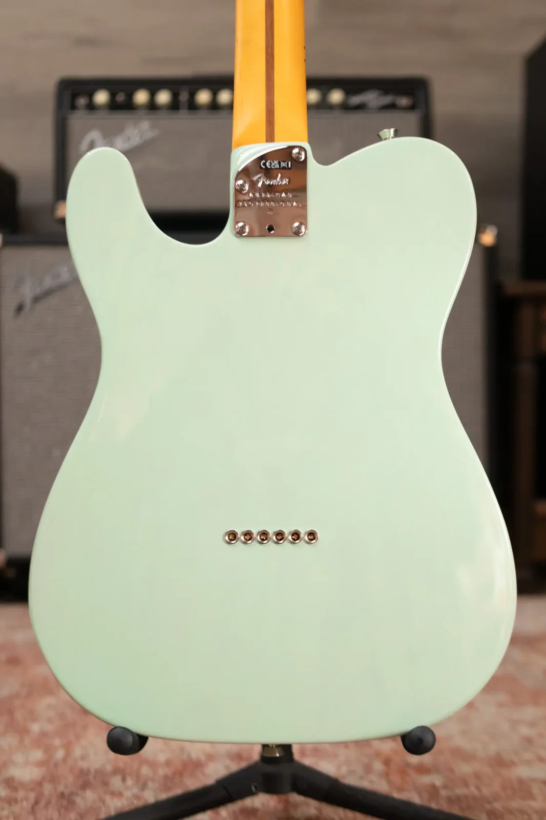 Fender American Professional II Telecaster Thinline - Transparent Surf Green with Hardshell Case