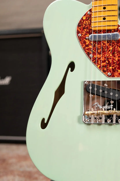 Fender American Professional II Telecaster Thinline - Transparent Surf Green with Hardshell Case