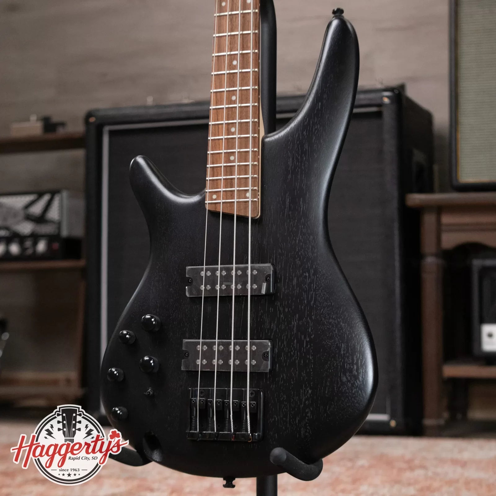 Ibanez SR300EBLWK Standard 4-String Electric Bass Left-Handed - Weathered Black