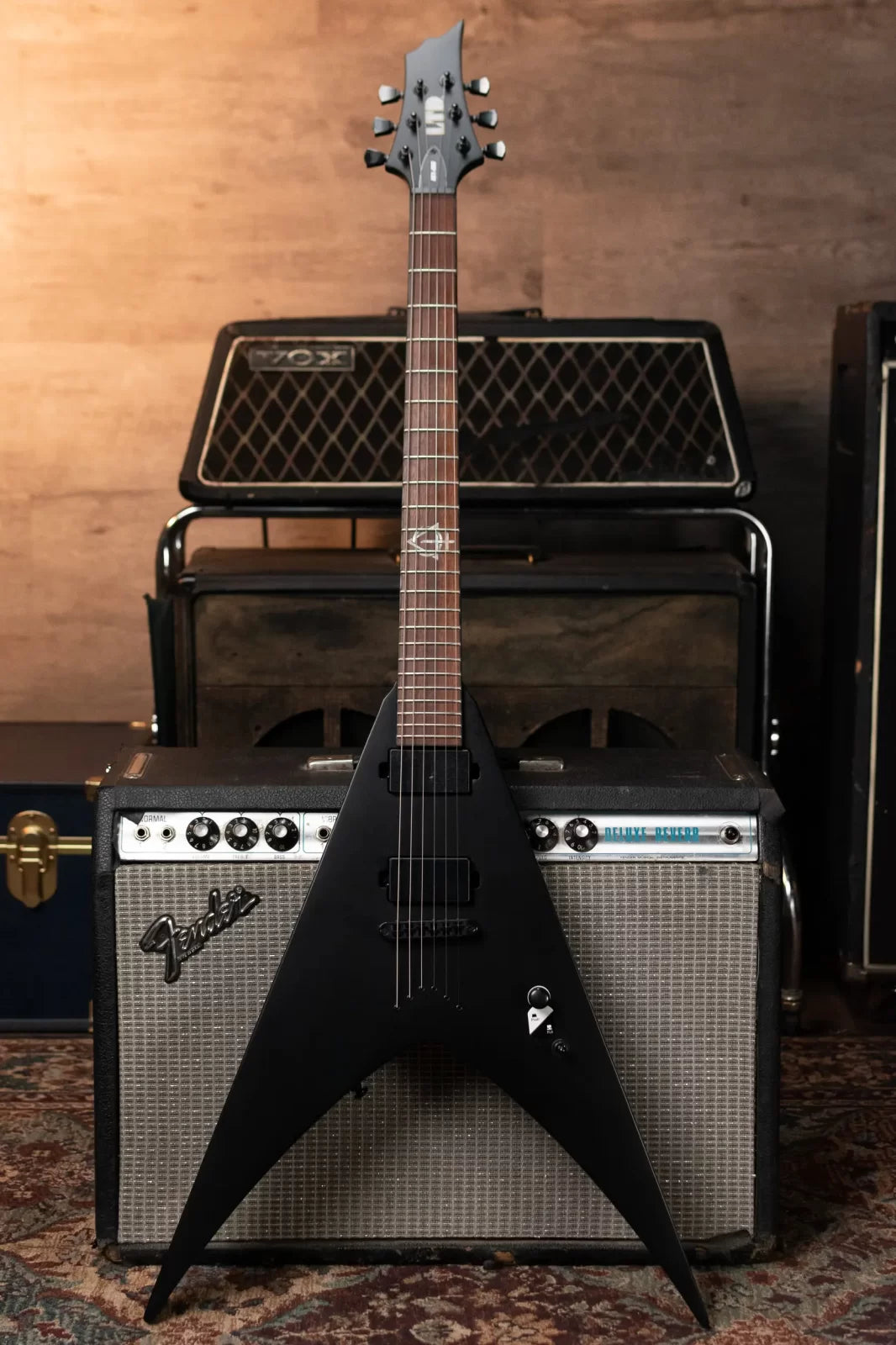 ESP LTD Nergal HEX-200 Signature Electric Guitar - Black Satin