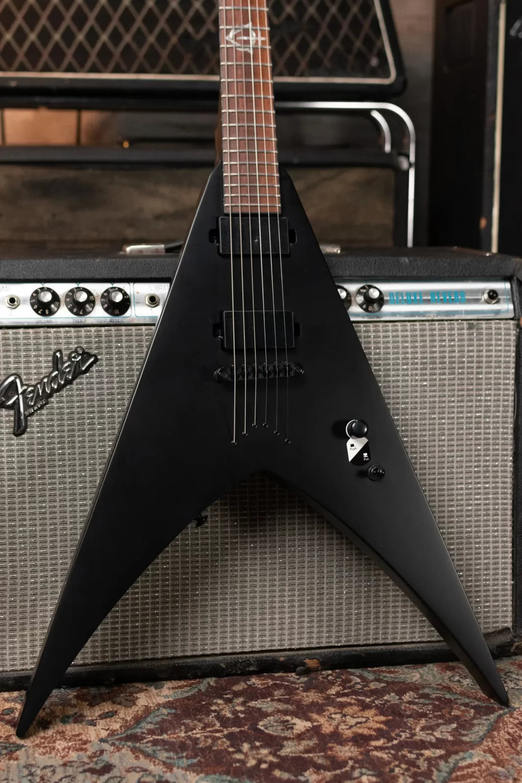 ESP LTD Nergal HEX-200 Signature Electric Guitar - Black Satin