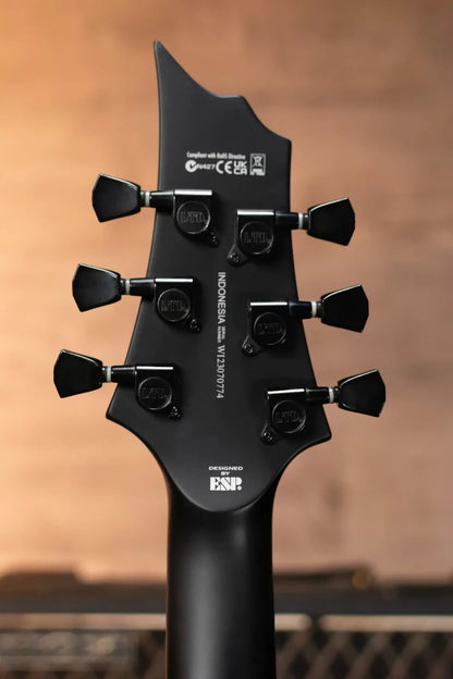 ESP LTD Nergal HEX-200 Signature Electric Guitar - Black Satin