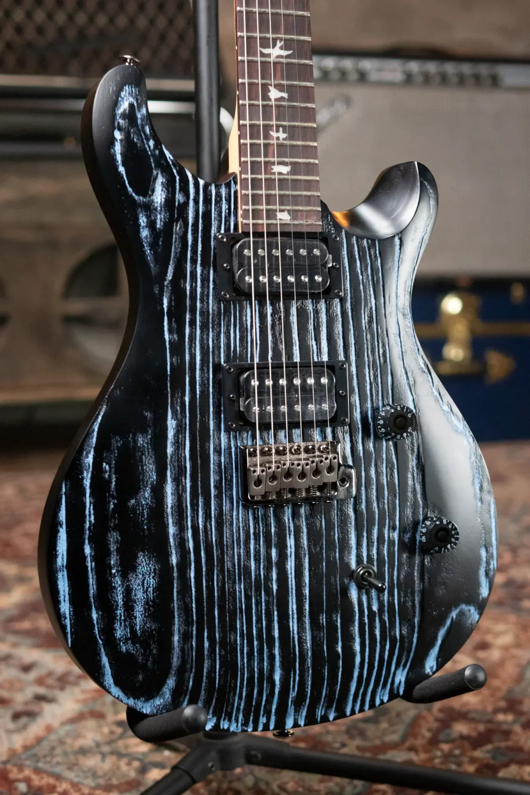 PRS SE Sandblasted CE 24 LTD - Sandblasted Blue with Gig Bag