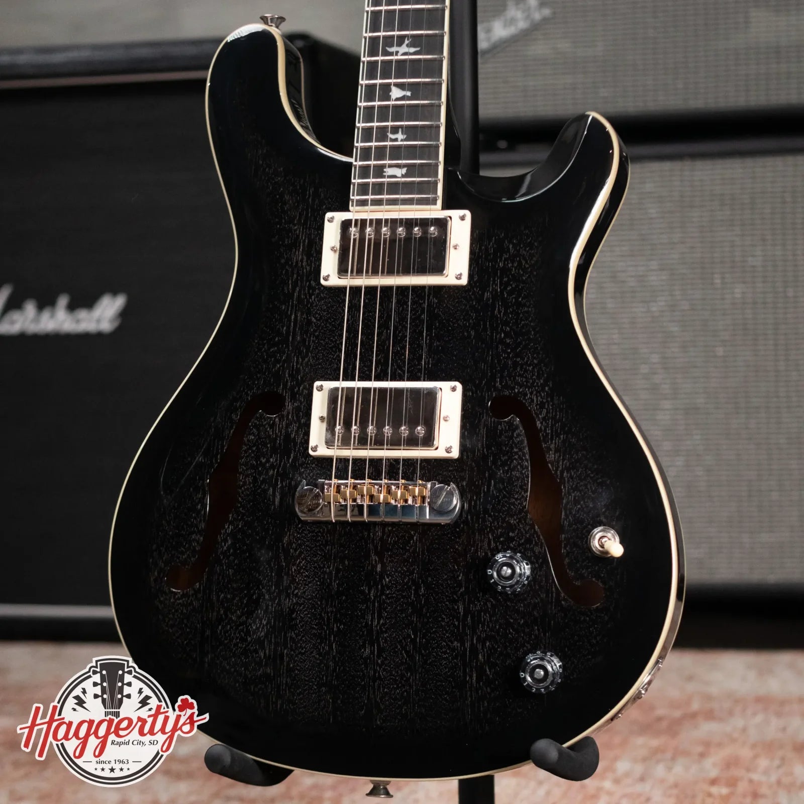 PRS SE Hollowbody Standard - Dog Hair Smokeburst with Hardshell Case