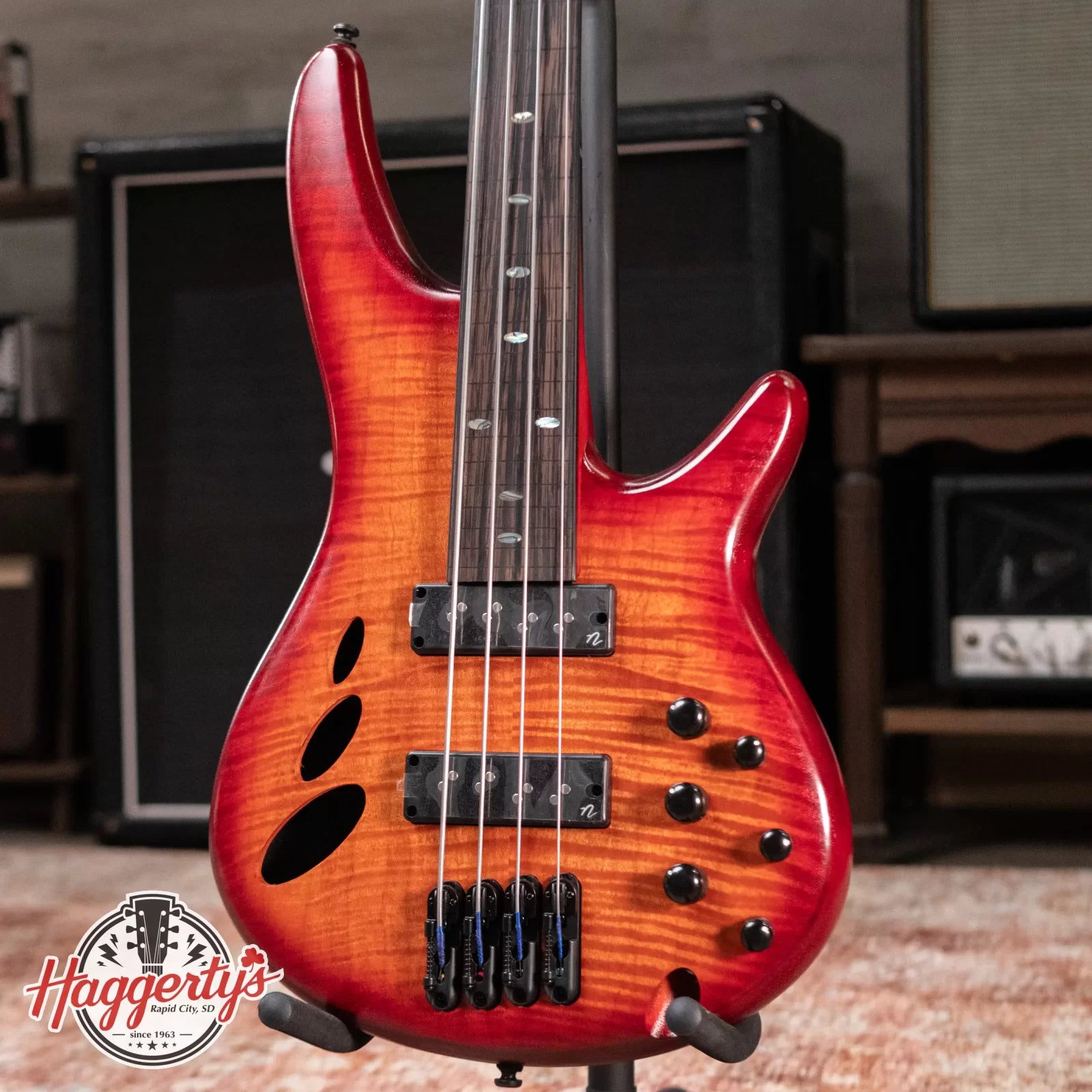 Ibanez SRD900FBTL 4-String Fretless Electric Bass Guitar - Brown Topaz Burst Low Gloss