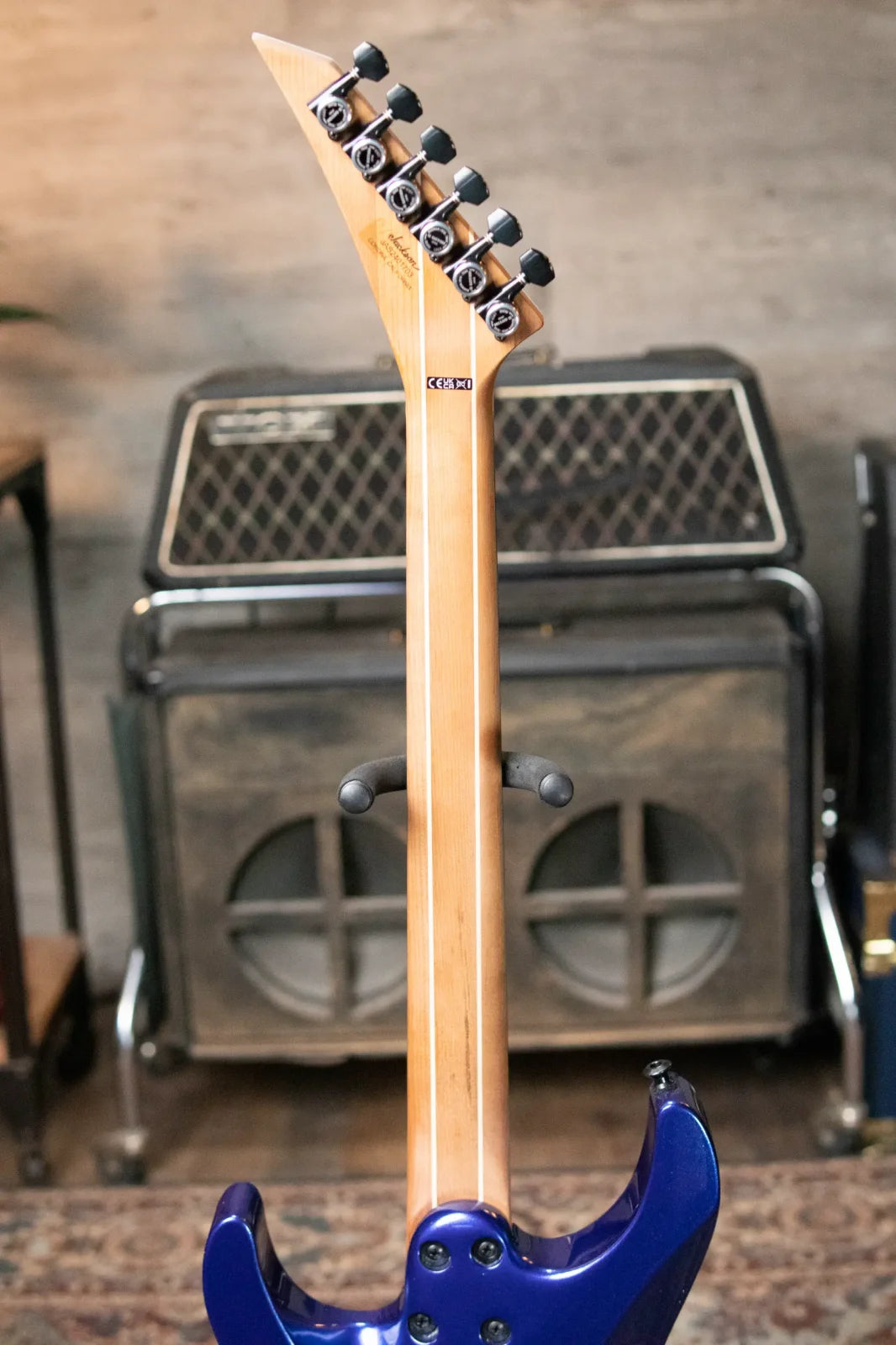 Jackson American Series Virtuoso HT, Streaked Ebony Fingerboard - Mystic Blue with Structured Soft Case - Demo
