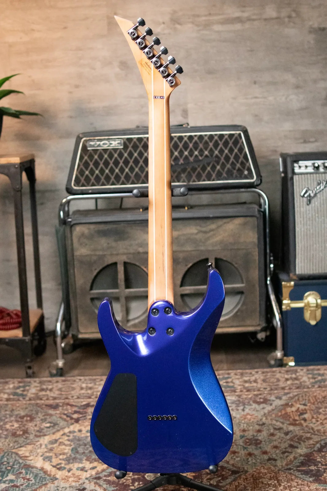 Jackson American Series Virtuoso HT, Streaked Ebony Fingerboard - Mystic Blue with Structured Soft Case - Demo