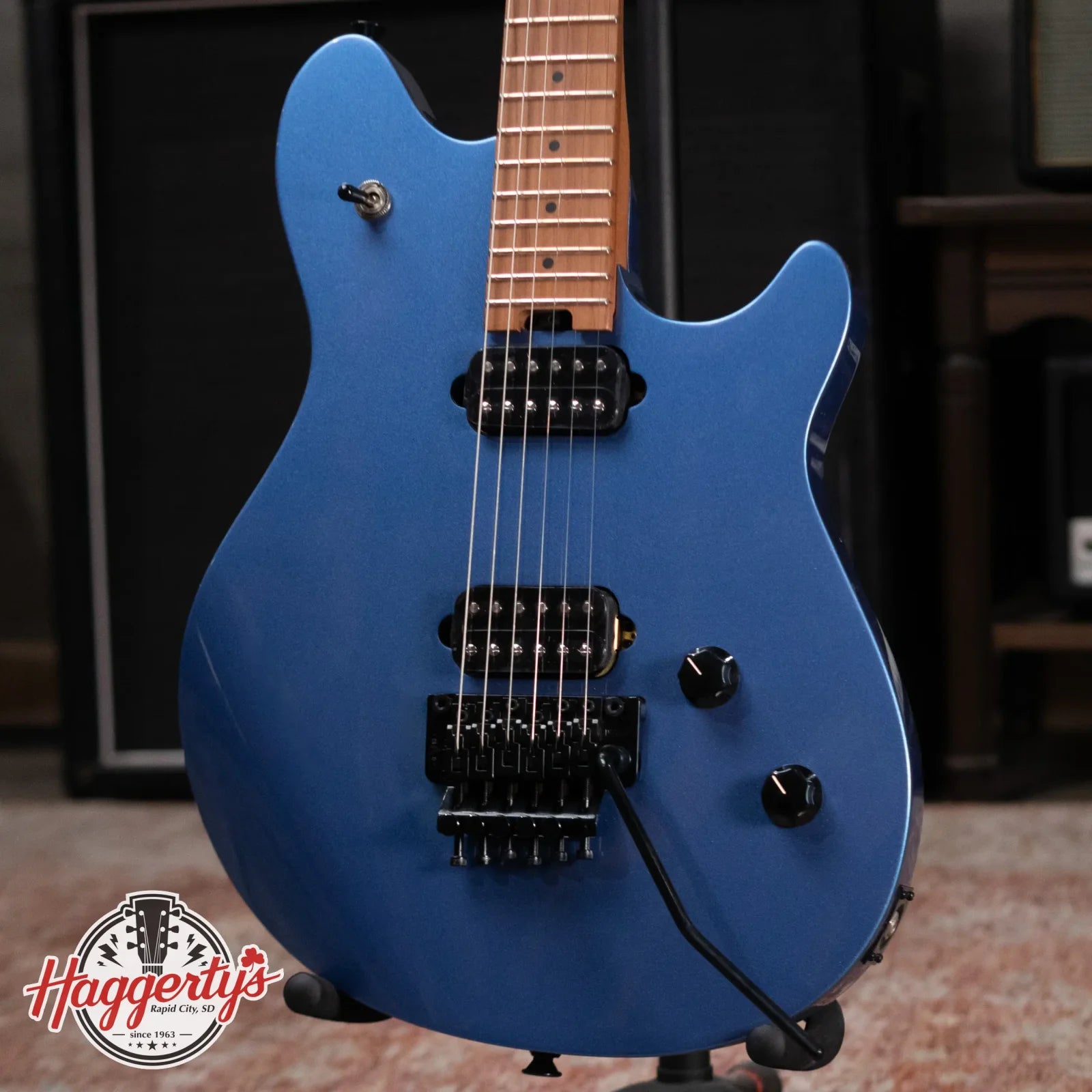 new 7.4 lb EVH Wolfgang Standard Baked Maple Fingerboard Pelham Blue haggertys 1