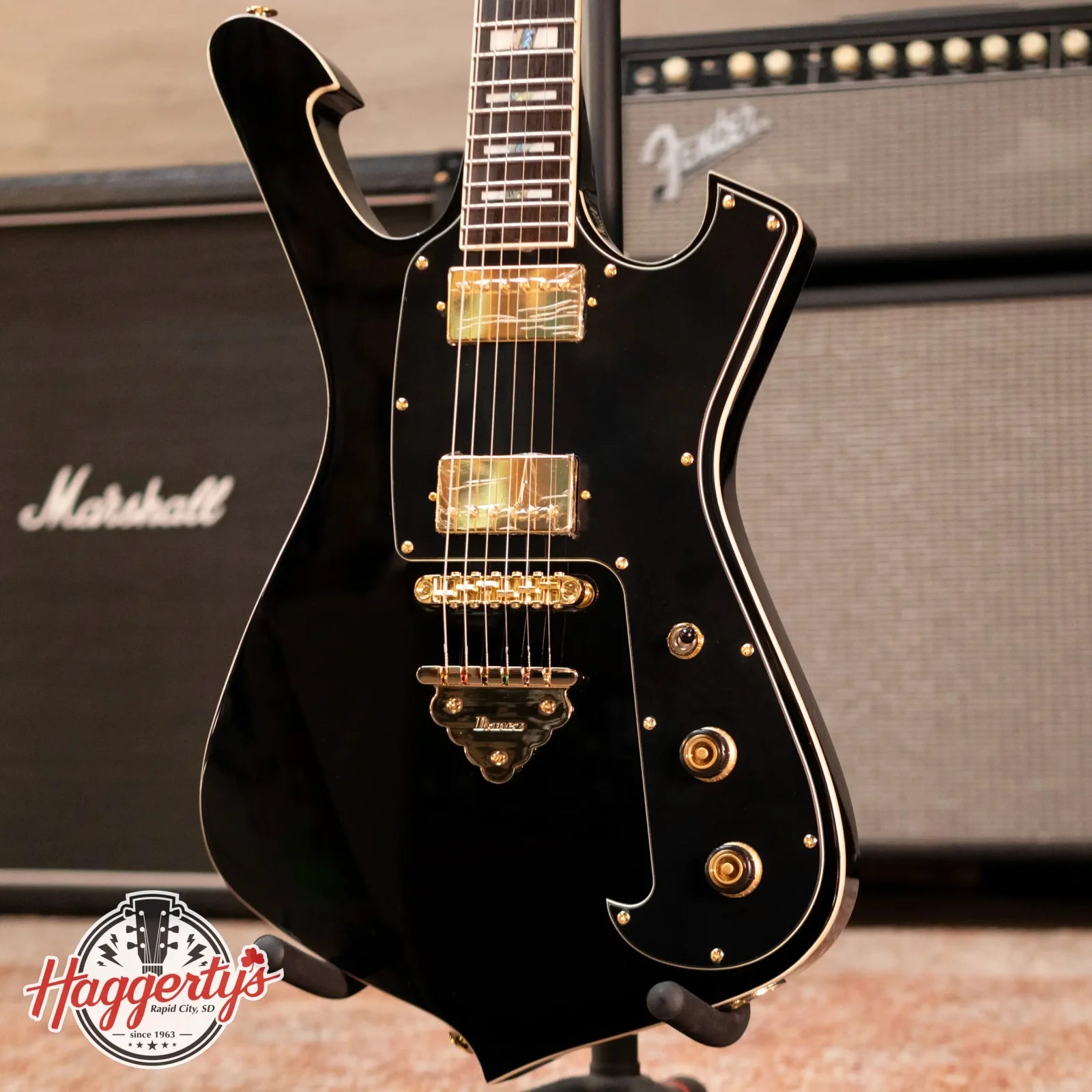 Ibanez FRM350BK Paul Gilbert Signature Electric Guitar - Black with Gig Bag