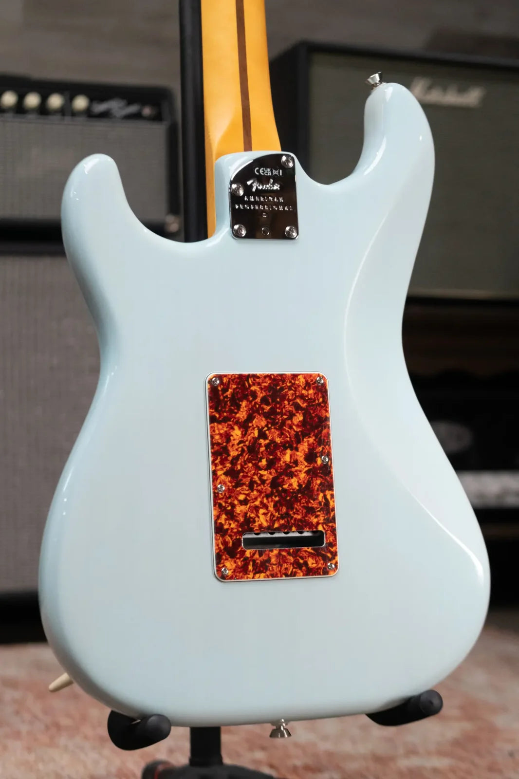 Fender American Professional II Stratocaster Thinline - Transparent Daphne Blue with Hardshell Case - Demo