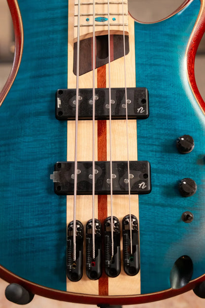 Ibanez Premium SR1420B 4-String Electric Bass Guitar - Caribbean Green Low Gloss