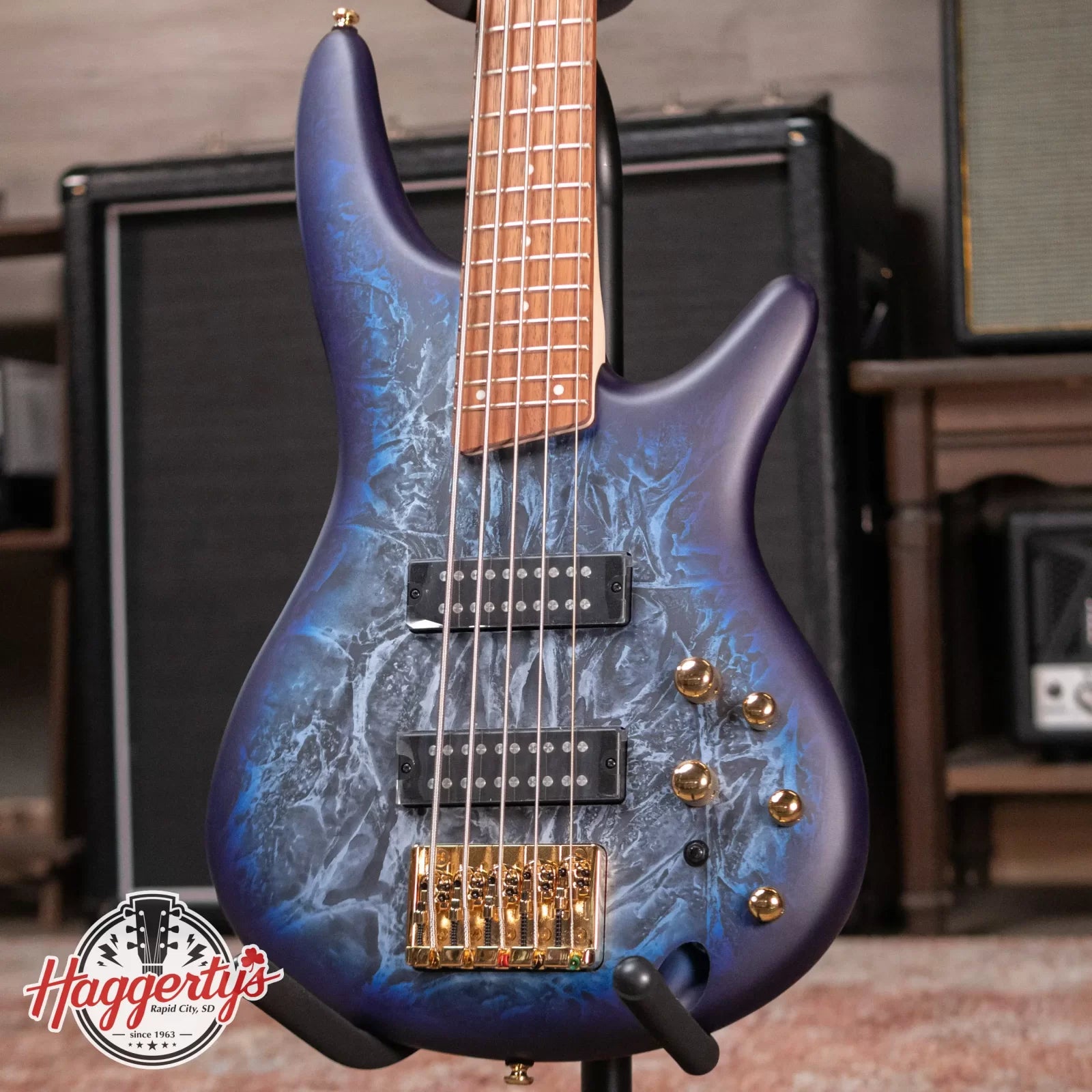 Ibanez SR305EDXCZM 5-String Electric Bass - Cosmic Blue Frozen Matte