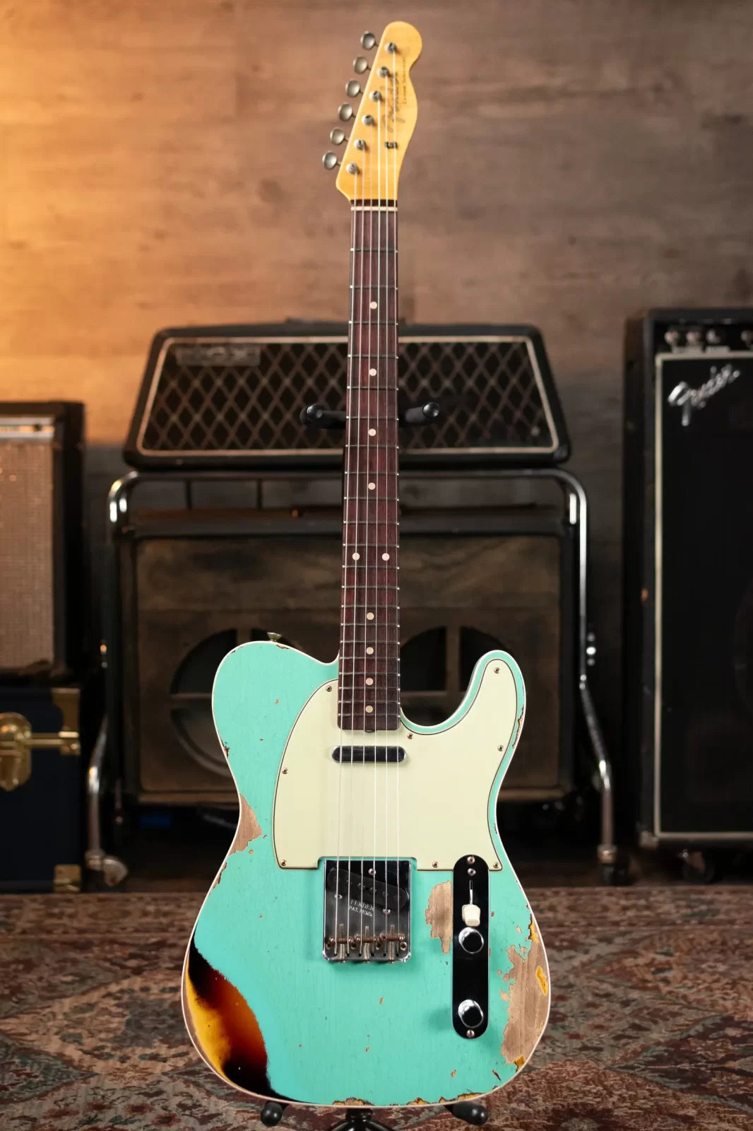 Fender Custom Shop LTD 1960 Telecaster Heavy Relic - Aged Sea Foam Green/3-Tone Sunburst with Hardshell Case
