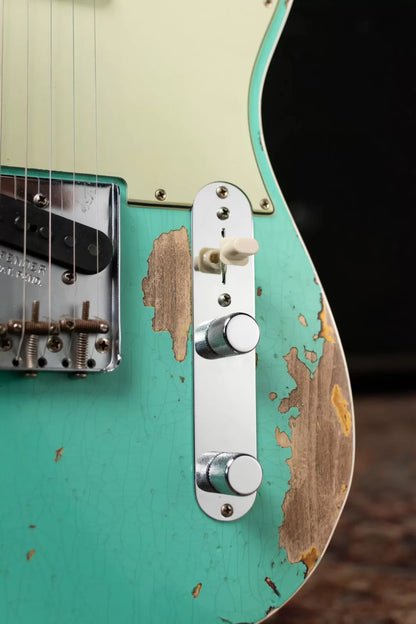 Fender Custom Shop LTD 1960 Telecaster Heavy Relic - Aged Sea Foam Green/3-Tone Sunburst with Hardshell Case